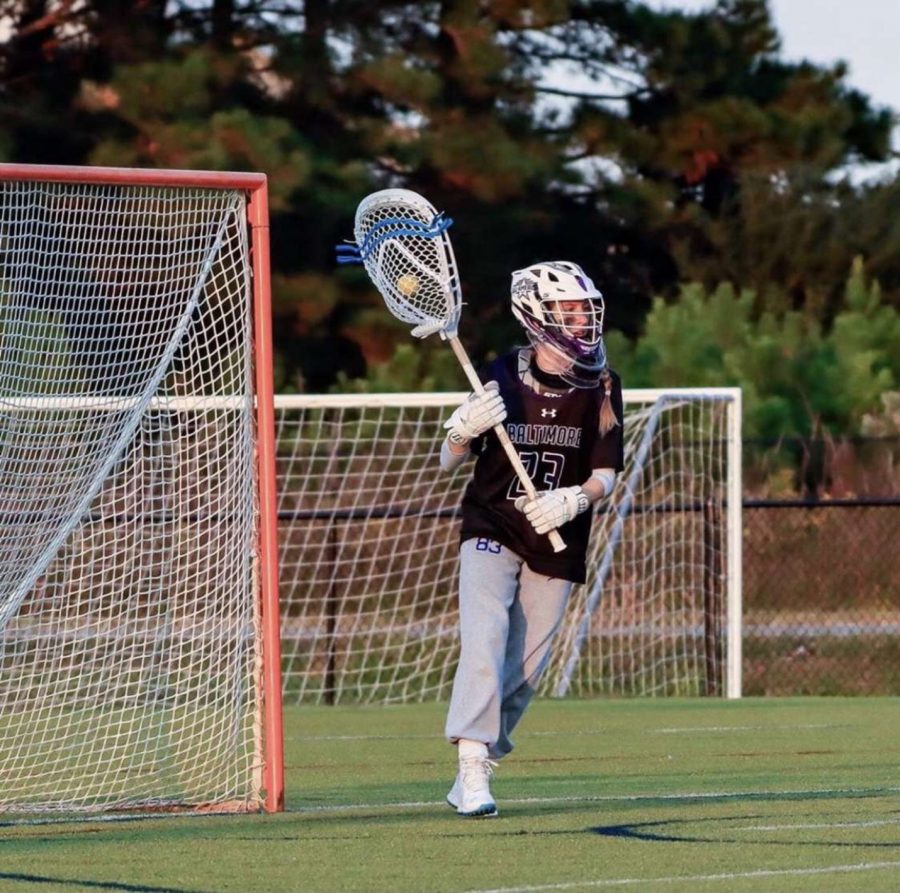 Alyssa Edwards playing as a goalie from the All-American Under Armor tournament. 