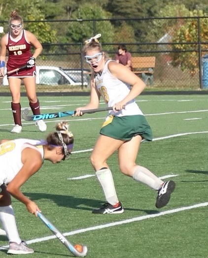 This was a big game against Hereford. Zoe Mikles gets ready to receive a pass from her teammate.