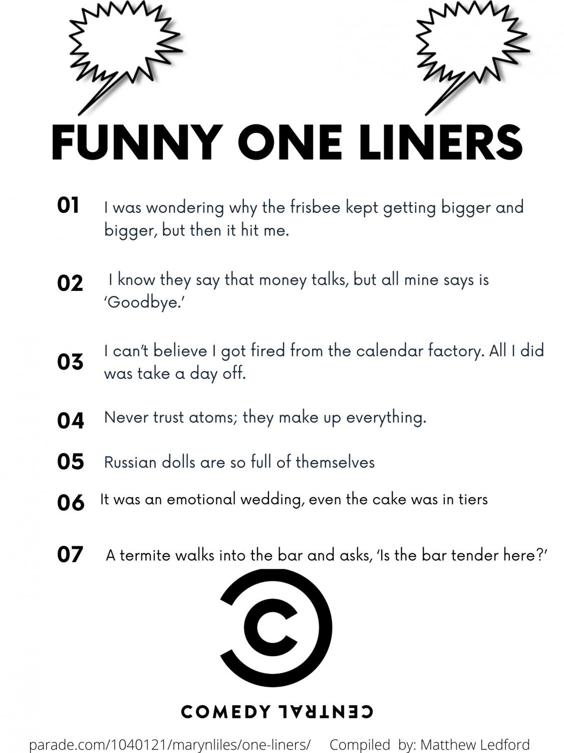 Funny One Liners Matthew Ledford 3 1 