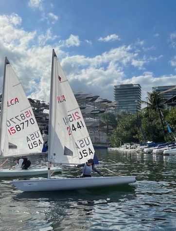Bogdan sails year-round at the Severn Sailing Association on the ILCA team. The team participates in a variety of competitions like the Orange Bowl Regatta.