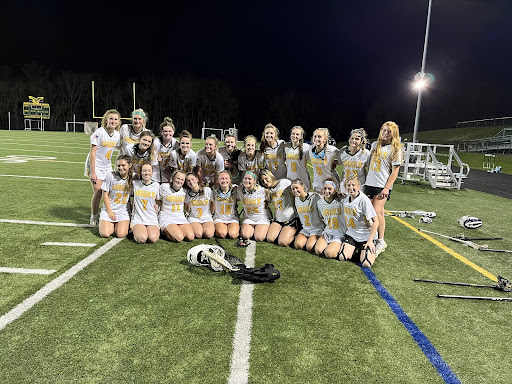      Girls Varsity Lacrosse is getting ready for their playoff games. They took a picture after their game against Bel Air High School.