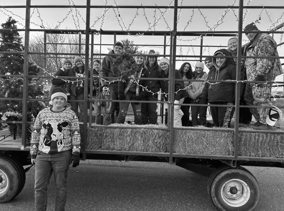 Each festive wagon was hand decorated by local community members. Any tractor is eligible to participate in the parade.